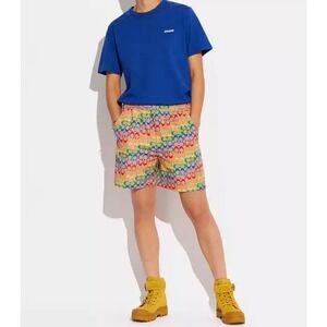 Coach Men's Rainbow Signature Swim‎ Trunks Size Medium